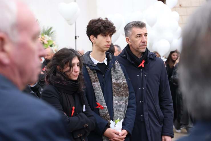La famiglia Cecchettin ai funerali di Giulia
